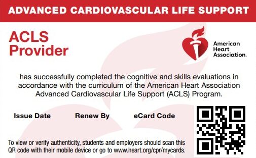 acls certification aha