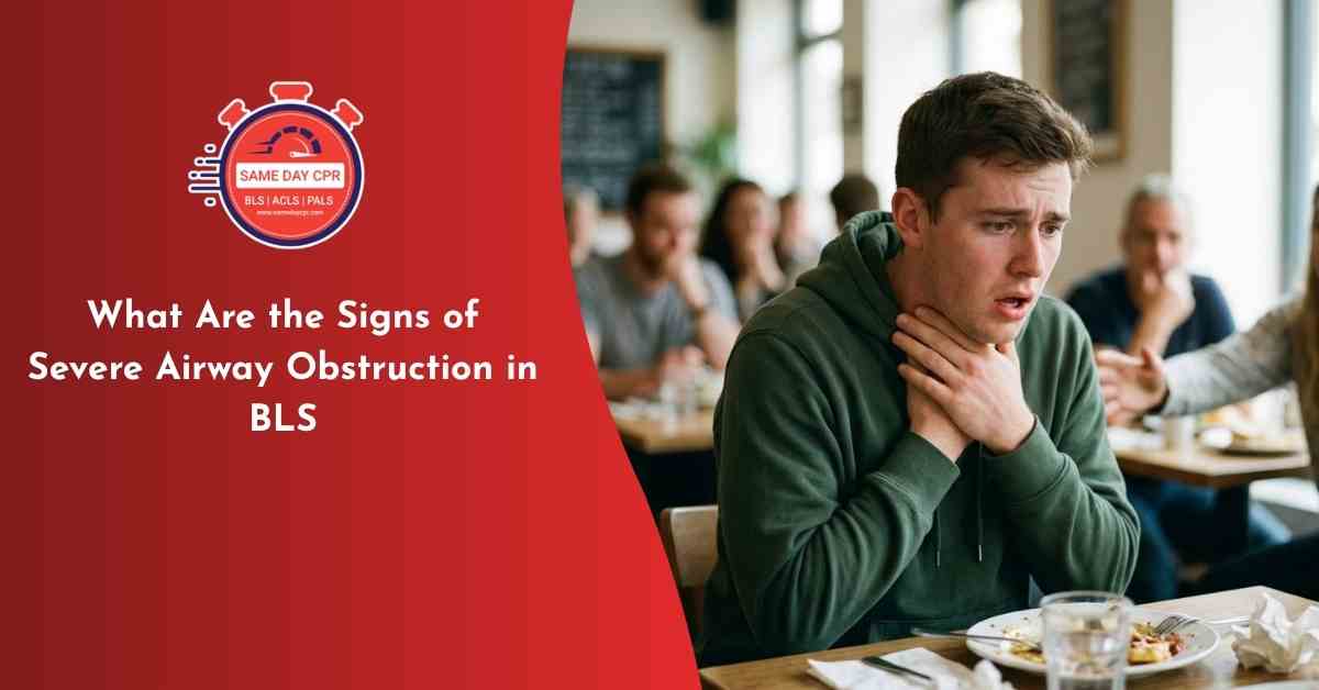 signs of severe airway obstruction in bls