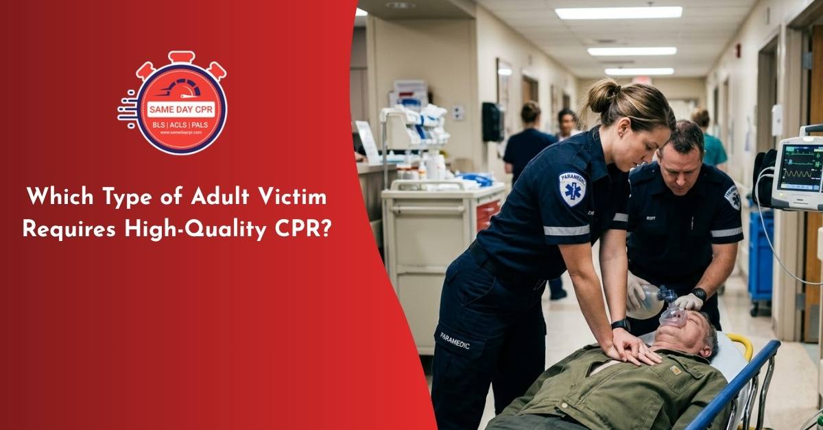 which adult victim requires high-quality cpr